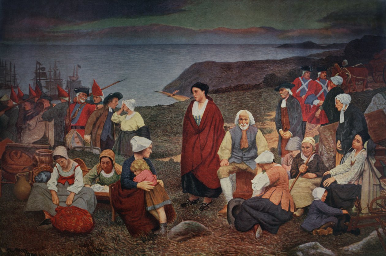 La expulsión de los acadianos en 1755 de Henri (after) Beau