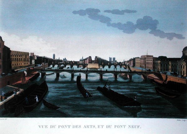 El Pont des Arts y el Pont Neuf, c.1815-20 de Henri (after) Courvoisier Voisin