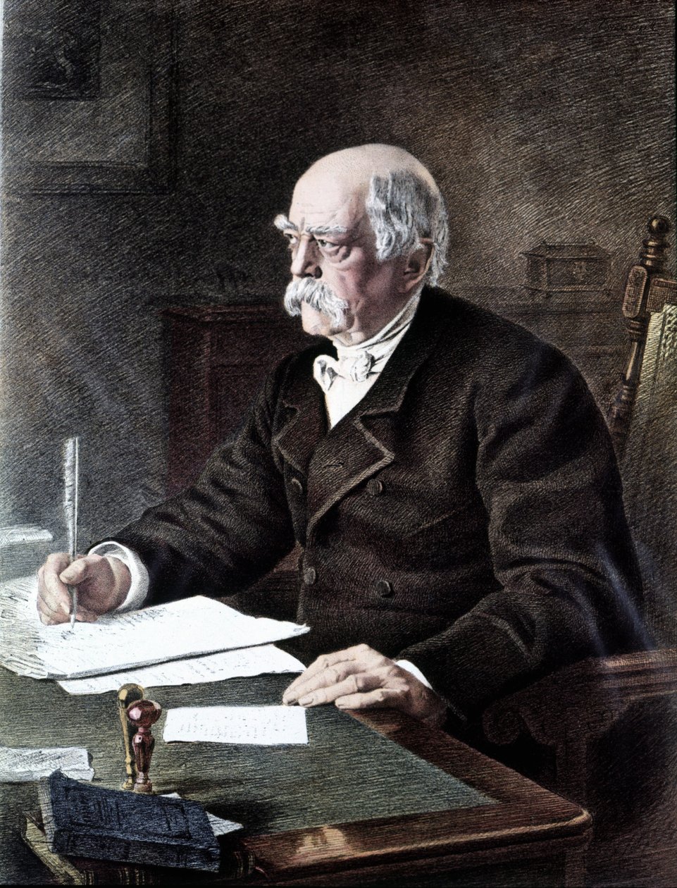 Otto, Príncipe von Bismarck (1815 - 1898), estadista alemán según la pintura de Todos los Santos de Henri (after) Toussaint