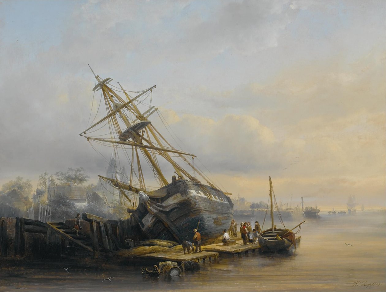 Reparaciones en el astillero

Título(s) alternativo(s):  

Figuras trabajando en un puerto de Henri Adolphe Schaep