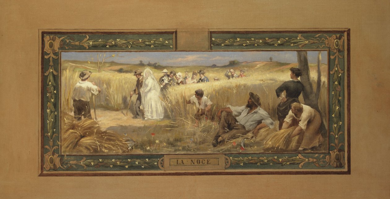 Boceto para el salón de bodas del ayuntamiento del distrito 14: La Boda de Henri Adrien Tanoux