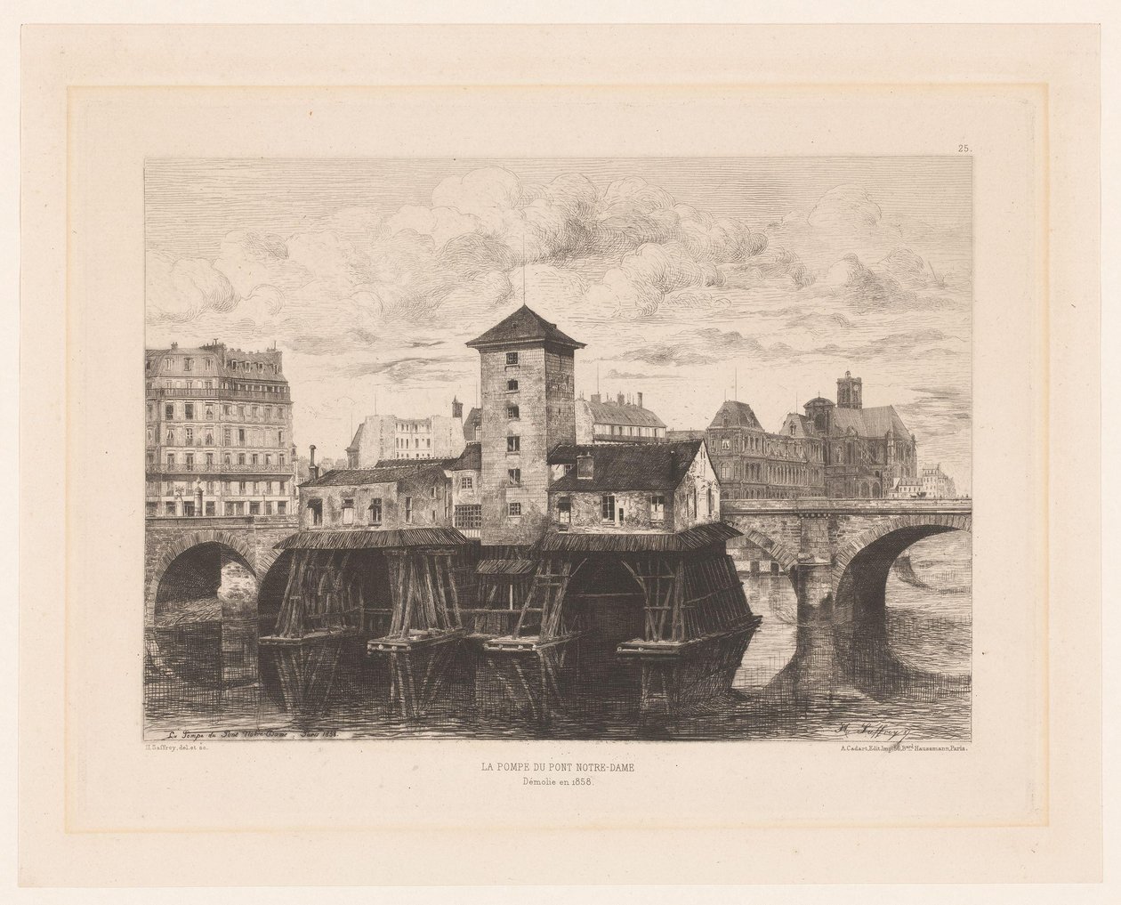 Vista del puente de Notre Dame
La Pompe du Pont Notre Dame (título en el objeto)
L