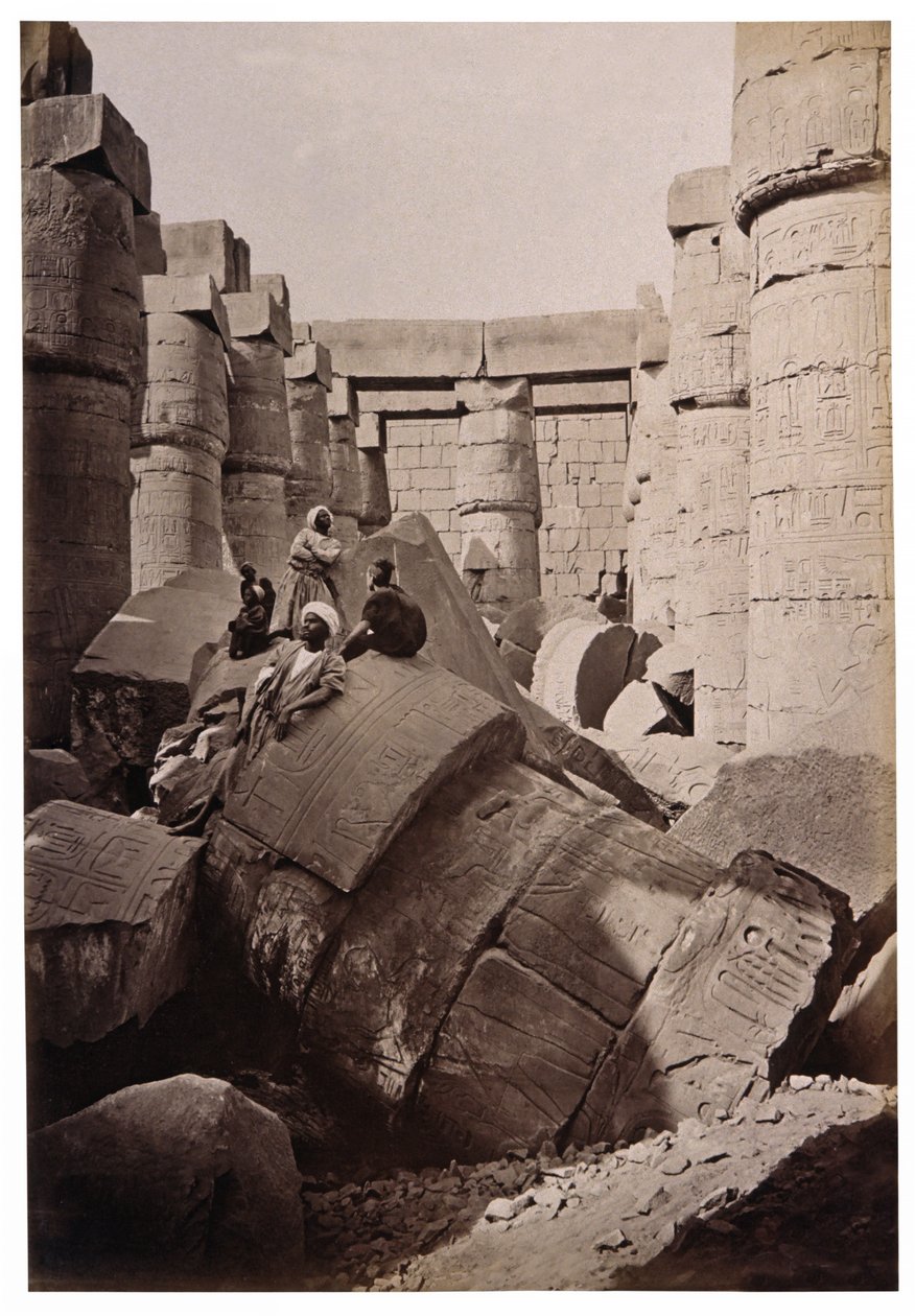 Ruinas de Karnak, hacia 1900 (foto) de Henri Béchard