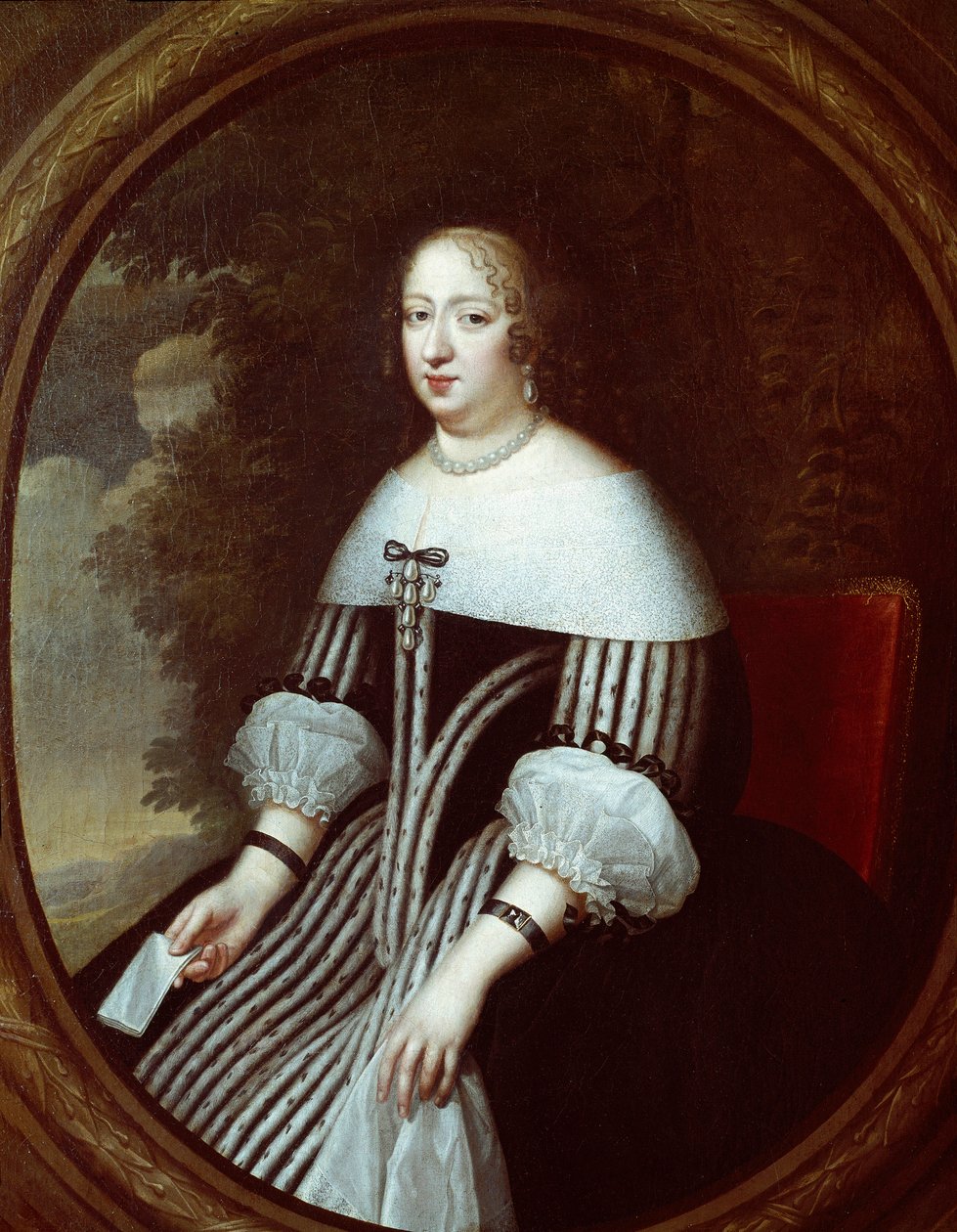 Retrato de Ana de Austria (1601-1666) regente en vestido de viuda de Henri Beaubrun