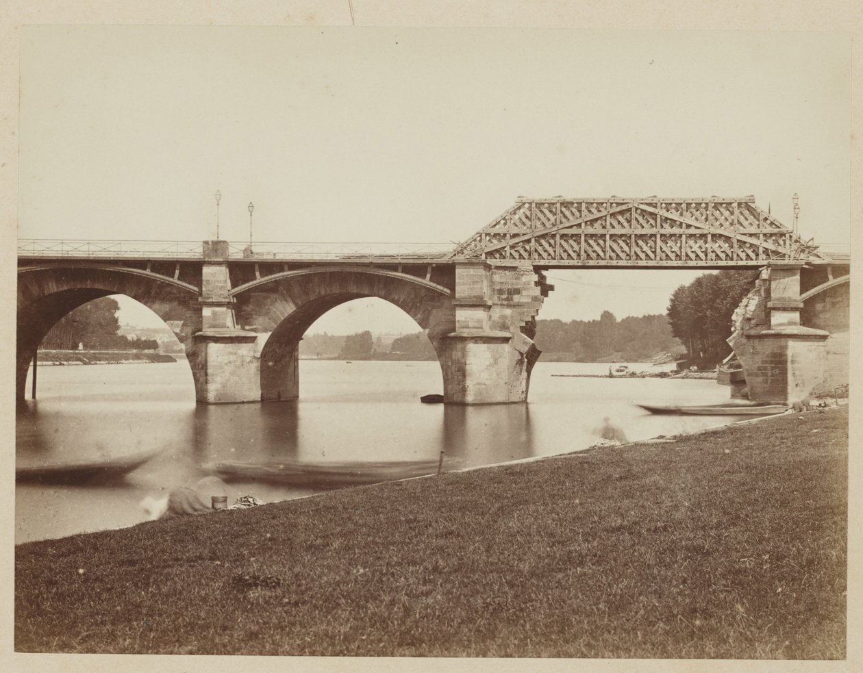 El puente de Saint Cloud tras la guerra franco-prusiana de Henri Bevan