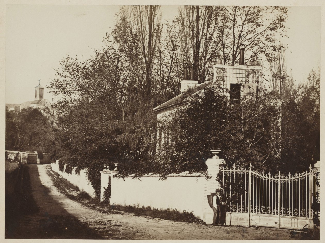 Street in Louveciennes, c.1869 (impresión a la albúmina a partir de negativo de cristal) de Henri Bevan