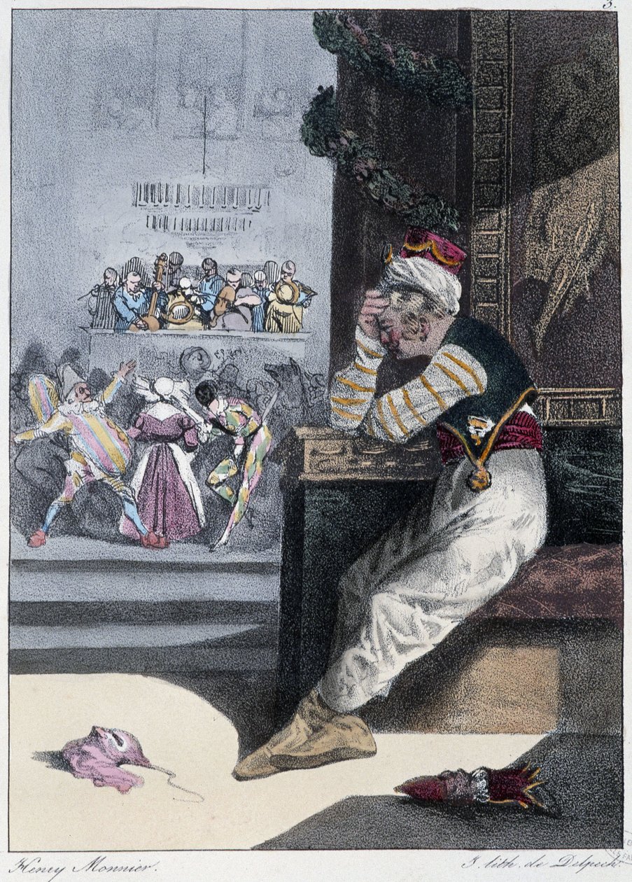 El Carnaval: "Everyone takes his pleasure where he finds him" - en "Les pastemps" de Henri Monnier, ed. Delpech, París de Henri Bonaventure Monnier
