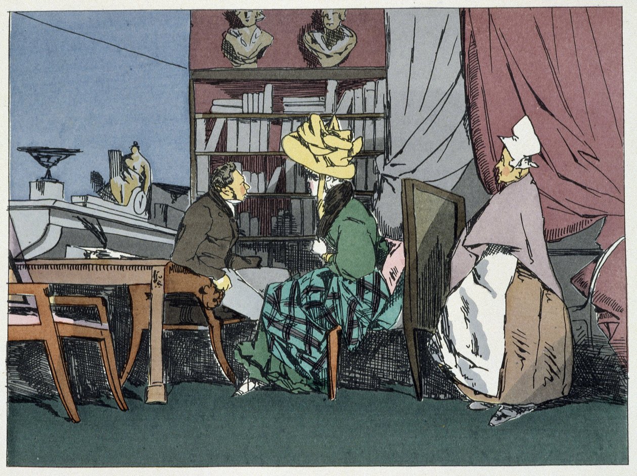 El jefe de división dando una audiencia - en "Administrative morals" por Henri Monnier de Henri Bonaventure Monnier