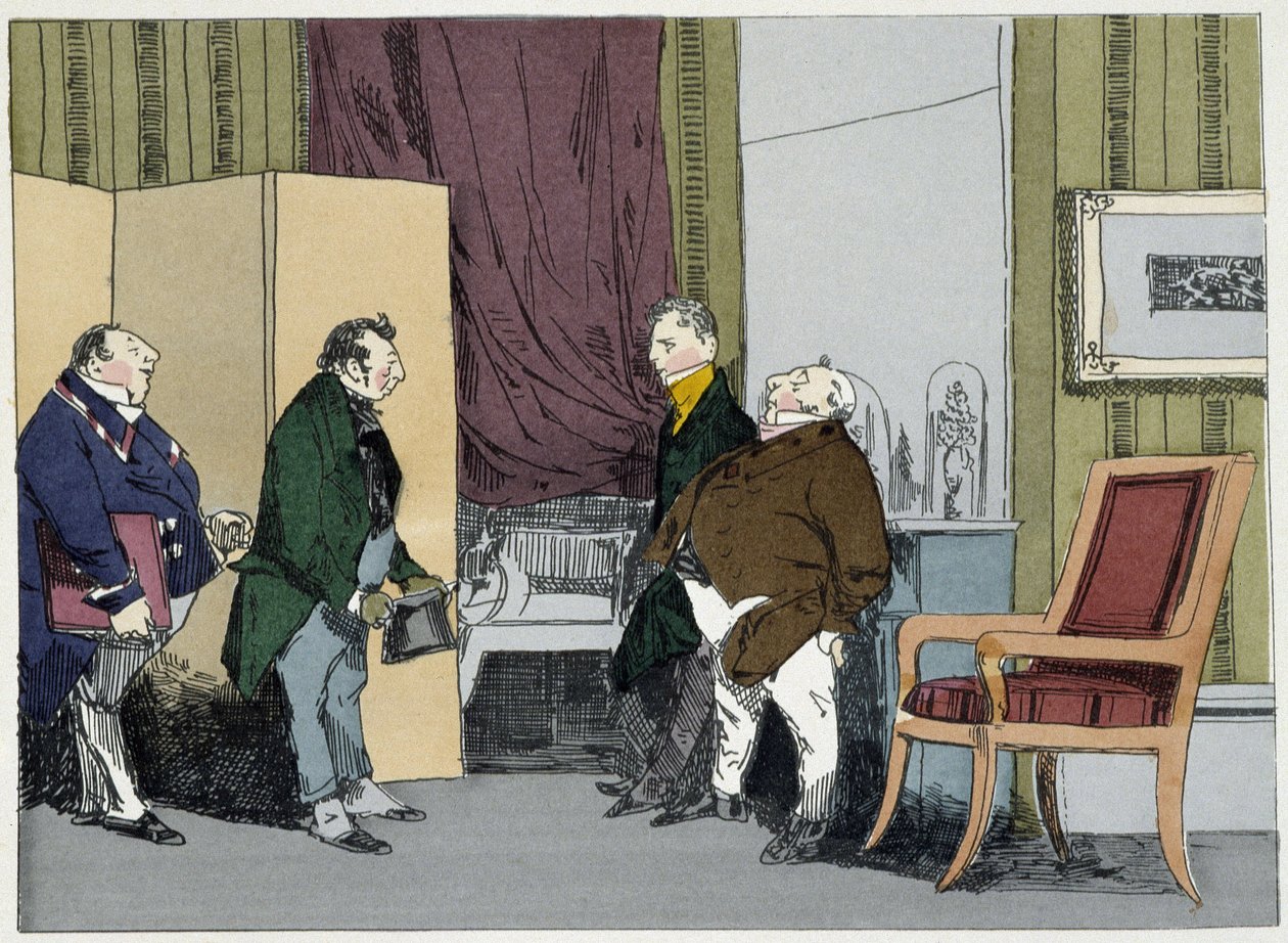 Solicitud de aumento - en “Costumbres Administrativas” de Henri Monnier de Henri Bonaventure Monnier