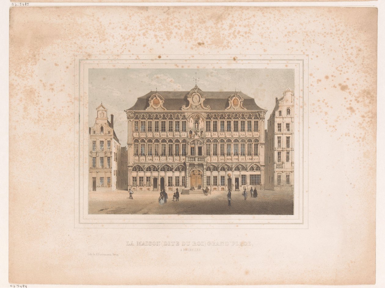 Gezicht op Maison Grand Place de Bruselas La casa (conocida como la Grand