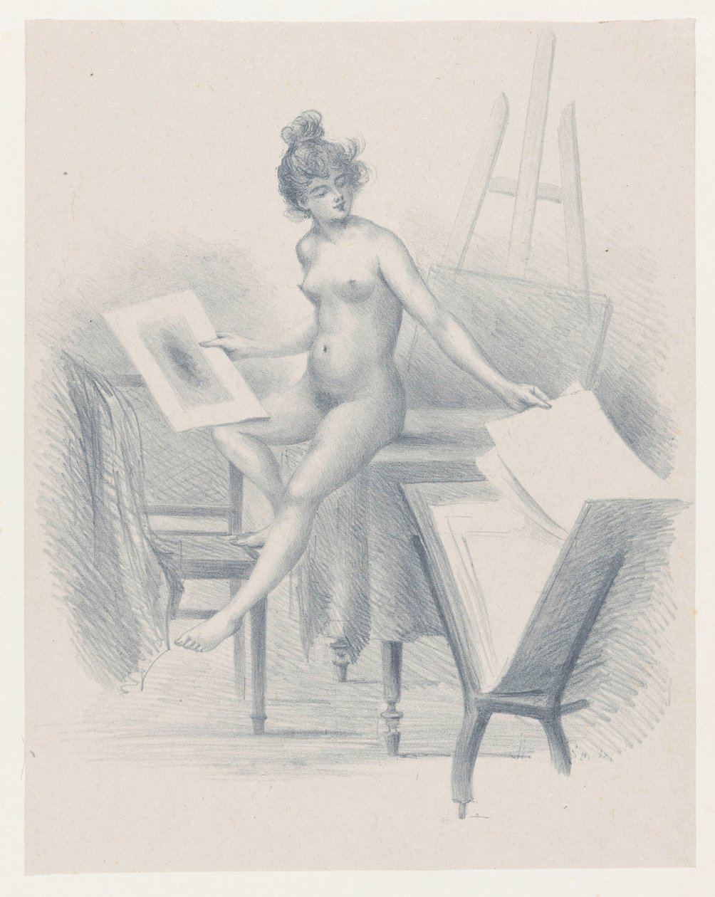 Impresiones de vistas de modelos desnudos de Henri Boutet