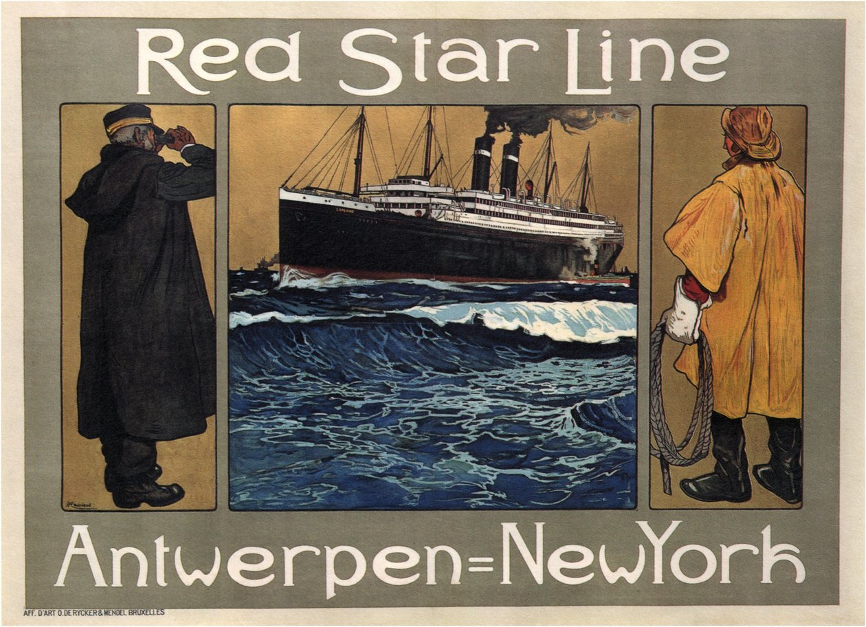 Línea Estrella Roja, 1908 de Henri Cassiers