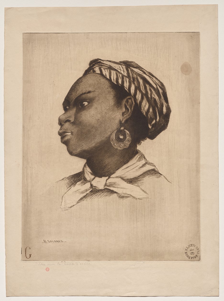 Una mujer africana, según Eva Gonzalès de Henri Charles Guérard
