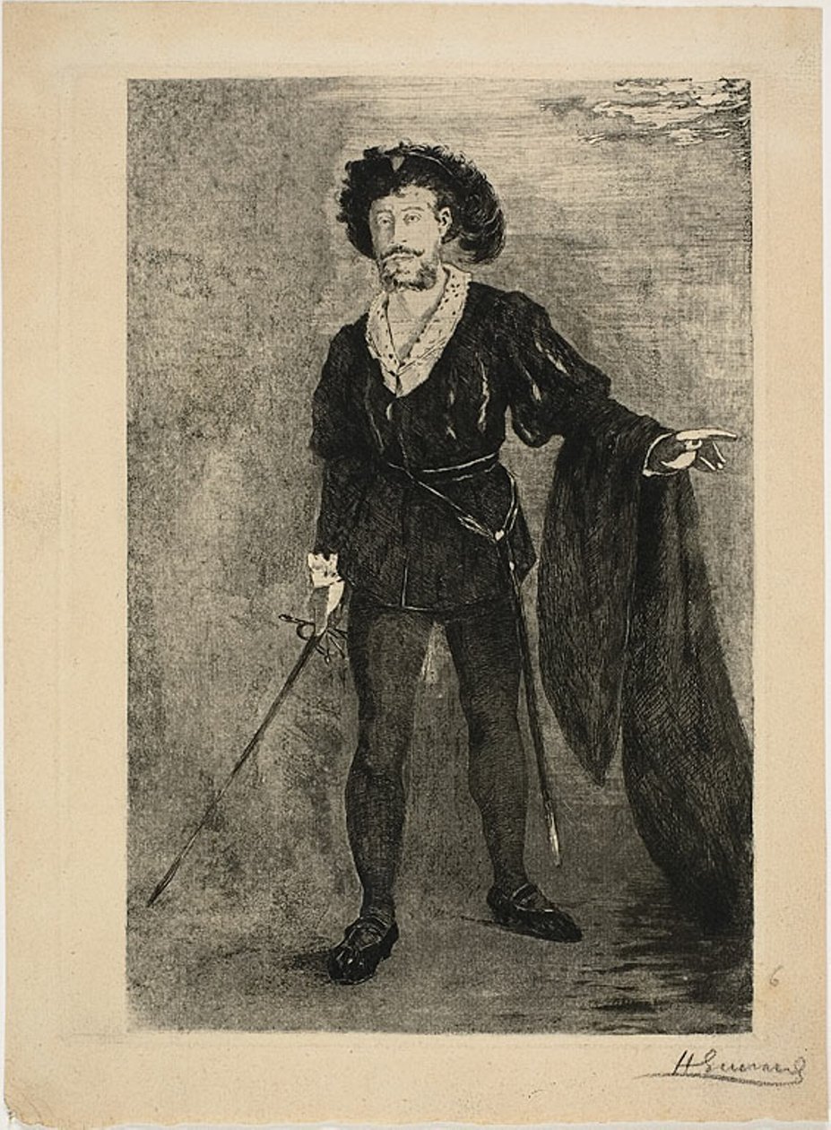 Faure en el papel de Hamlet de Henri Charles Guérard