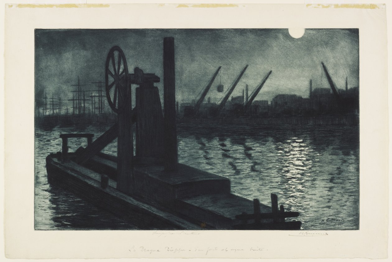 La Draga de Dieppe, c.1885 de Henri Charles Guérard