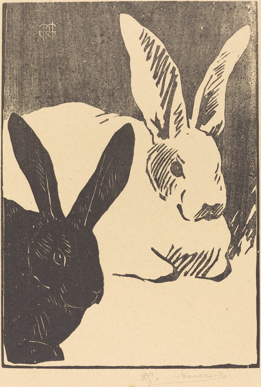 Conejos (Les Lapins) de Henri Charles Guérard