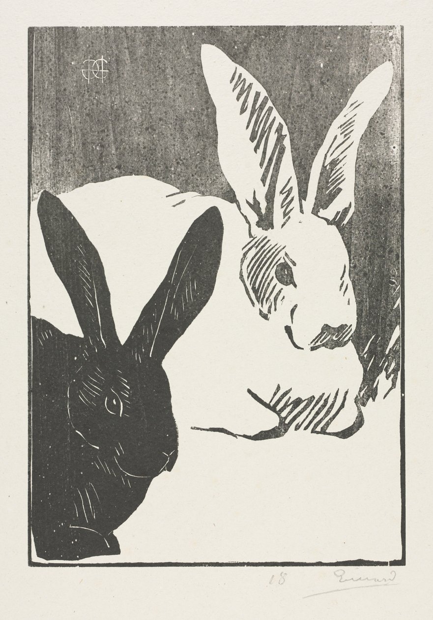 Los conejos, 1893 de Henri Charles Guérard