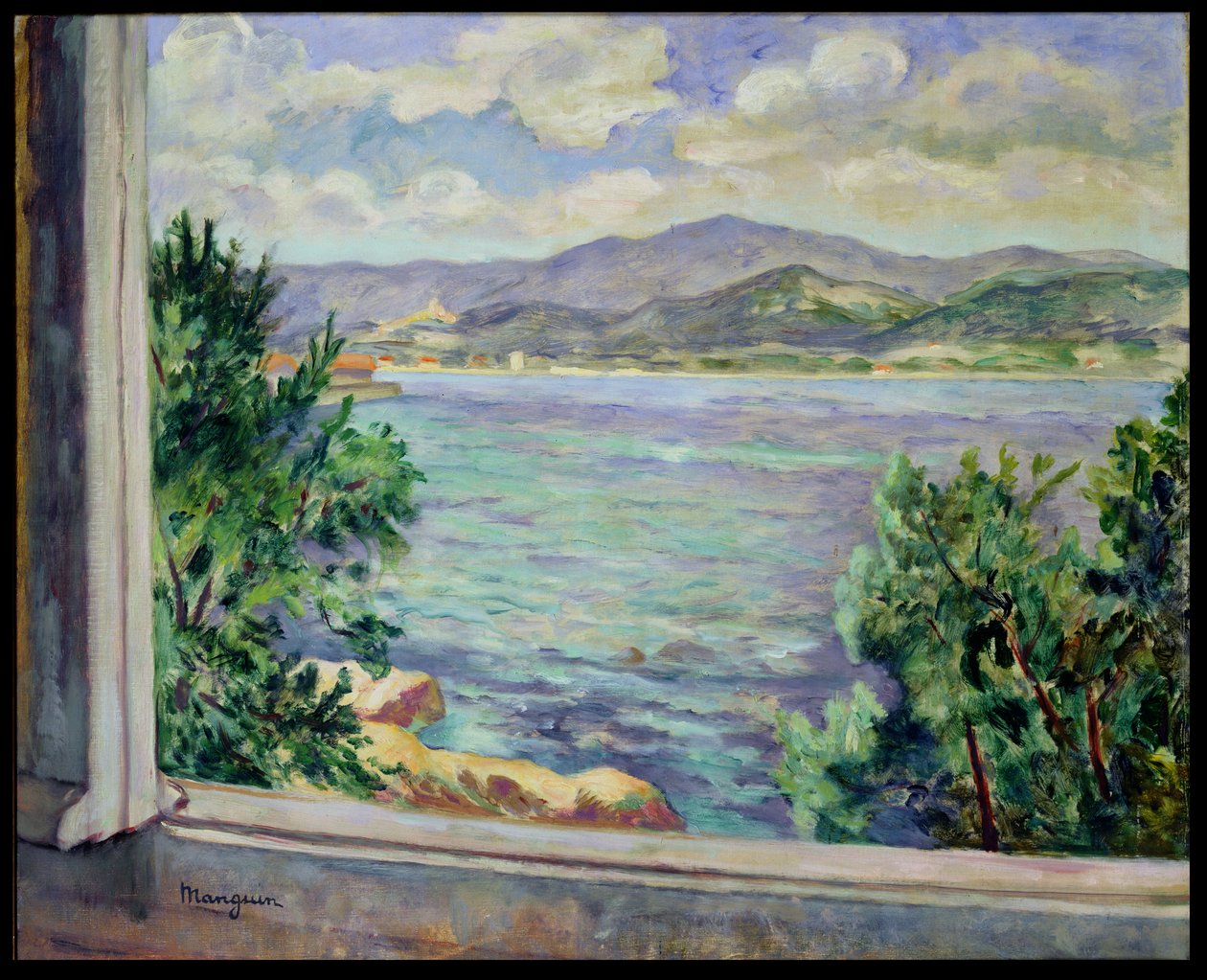 El golfo de St. Tropez desde el Oustalet de Henri Charles Manguin