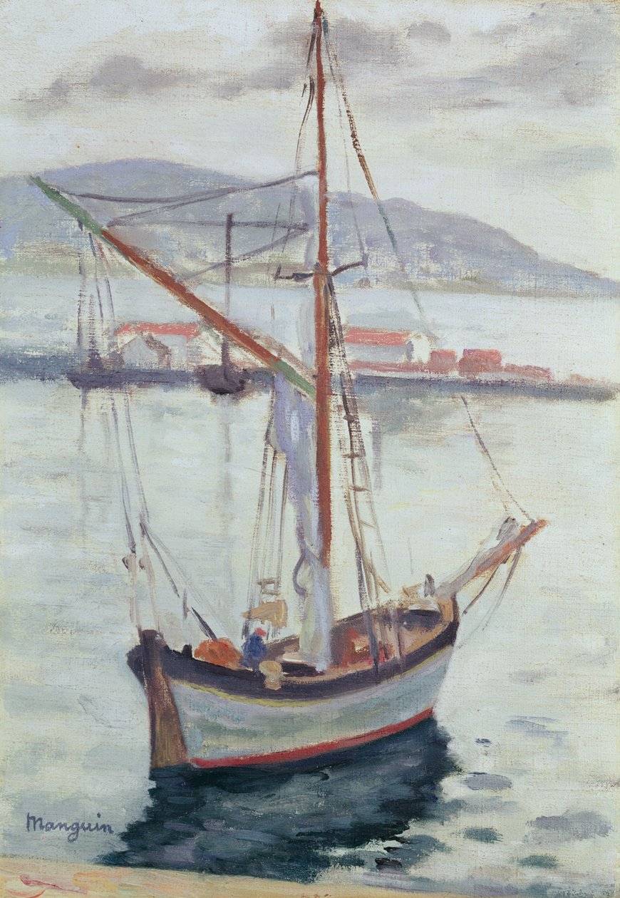 Yates en Saint Tropez (óleo sobre lienzo) de Henri Charles Manguin