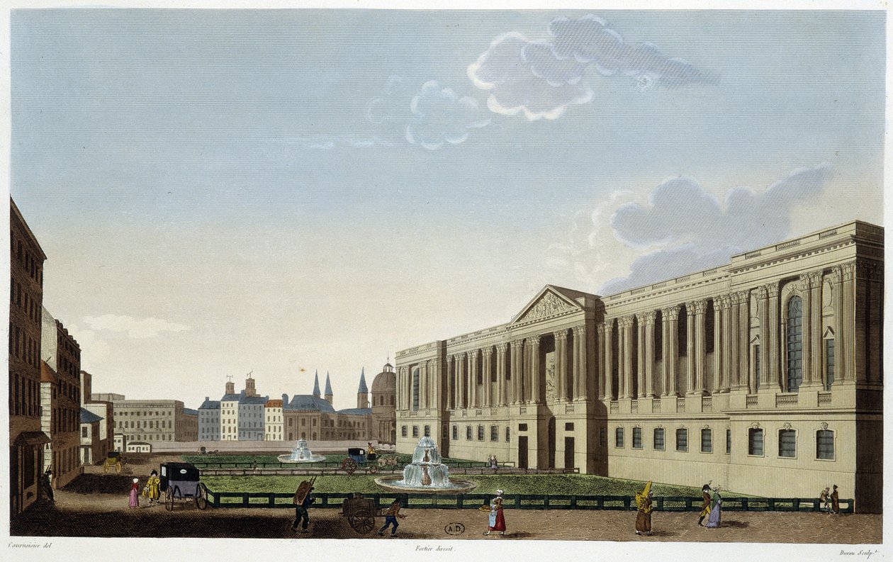 Colonnade del Louvre, circa 1820 - en “Vues de Paris” por Courvoisier de Henri Courvoisier Voisin
