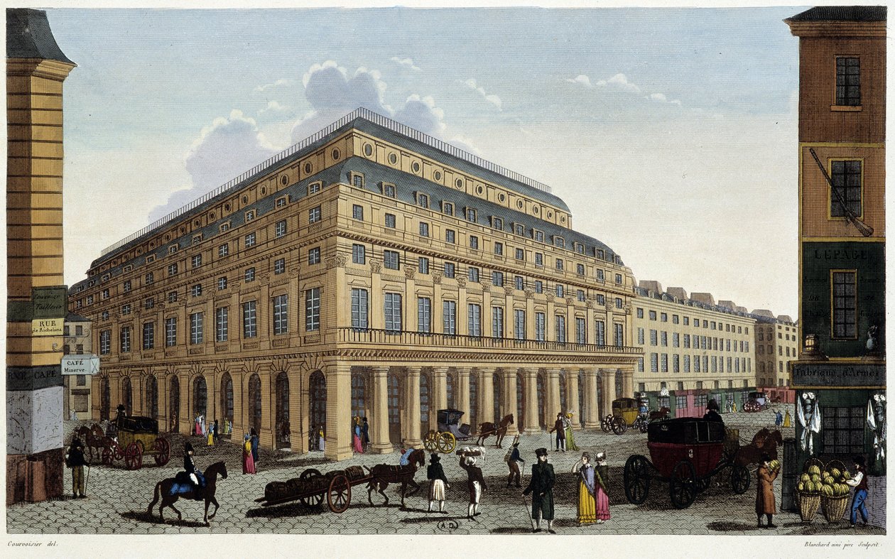 Le Théâtre Français. Grabado por Courvoisier de Henri Courvoisier Voisin
