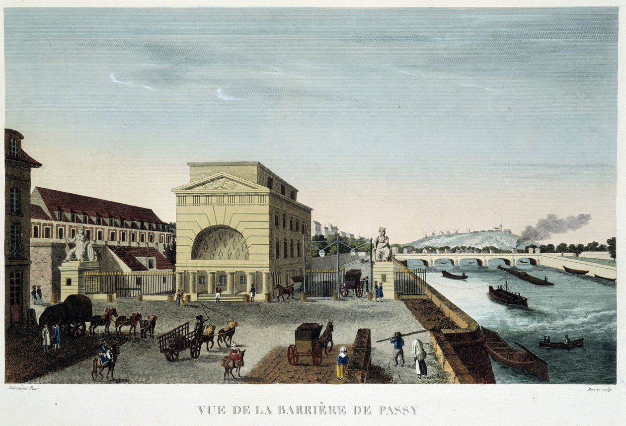 La barrera de Passy, circa 1820 en Vues de Paris de Courvoisier de Henri Courvoisier Voisin