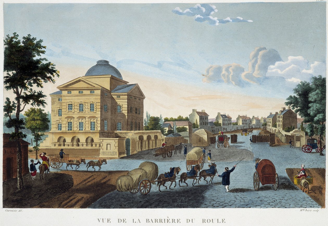 La barrière du Roule, ca. 1820 - en “Vues de Paris” por Courvoisier de Henri Courvoisier Voisin