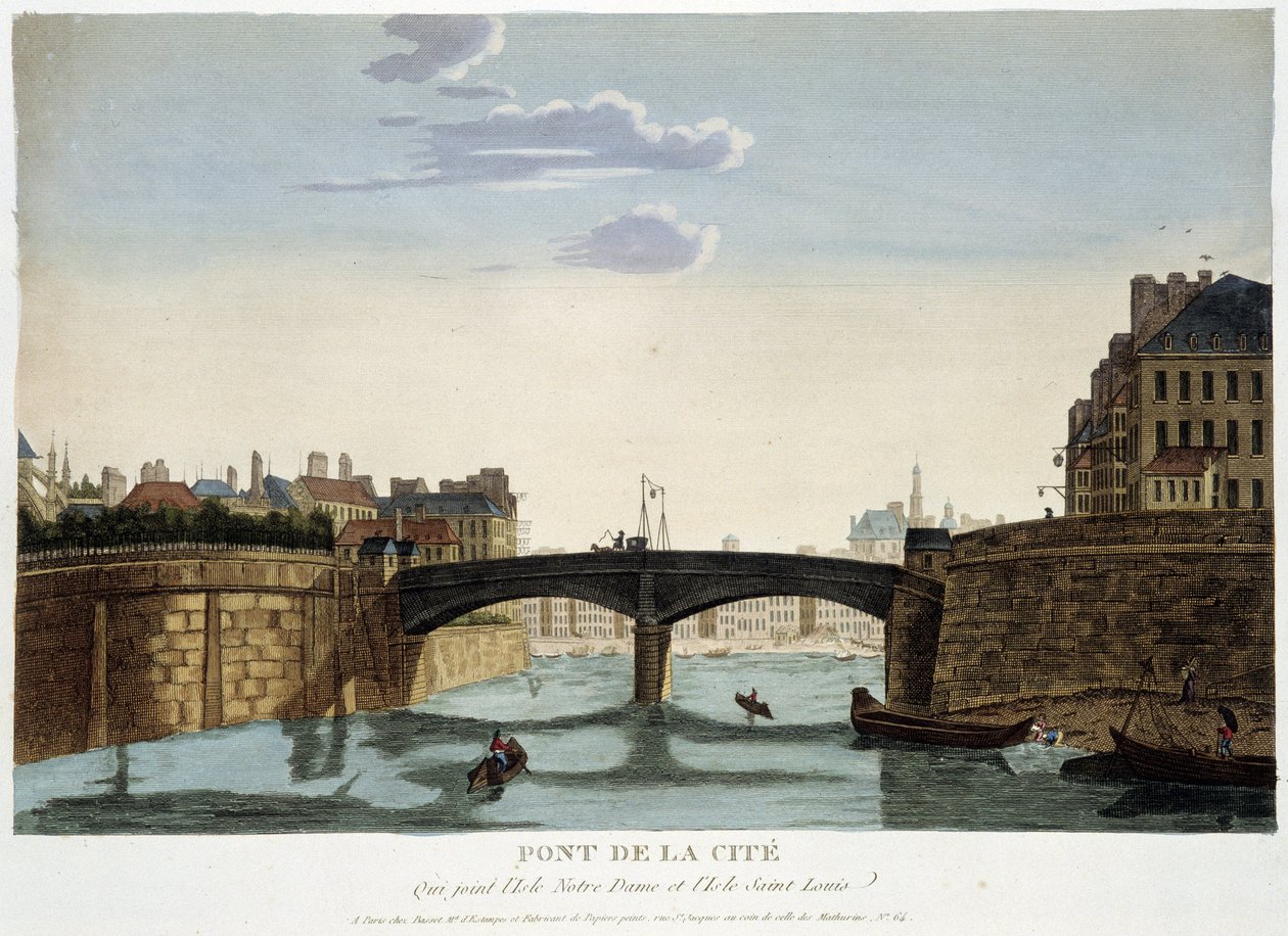 Le Pont de la Cité - en “Views of Paris” por Courvoisier de Henri Courvoisier Voisin