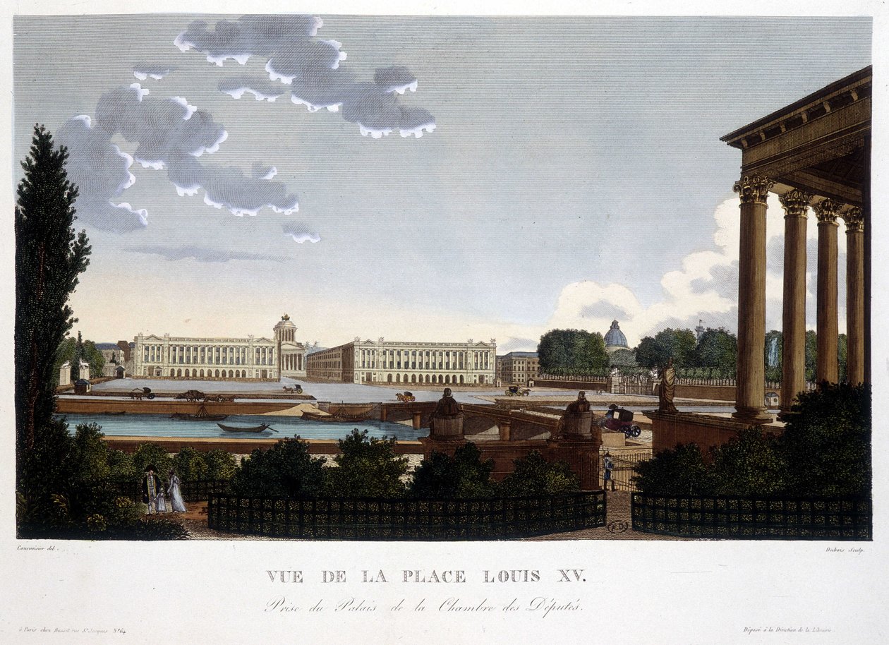 Vista de Place Louis XV - París por Courvoisier de Henri Courvoisier Voisin
