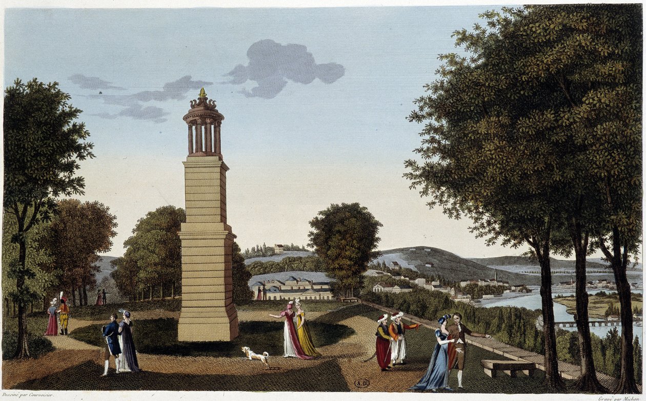 Vista de St Cloud y sus alrededores - en "Vues de Paris" por Courvoisier de Henri Courvoisier Voisin