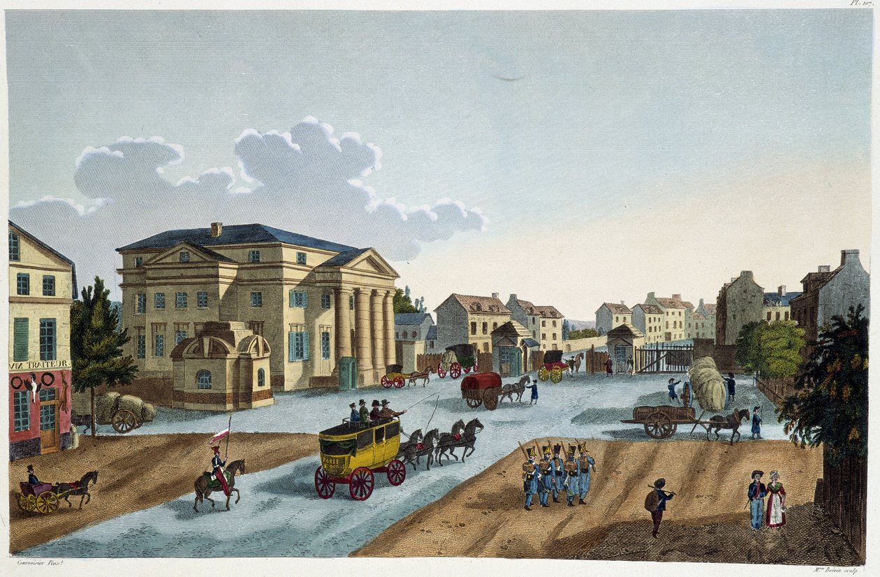 Vista de la Barrera St Denis - en "View of Paris, circa 1810: the Barriers of Paris" de Courvoisier de Henri Courvoisier Voisin
