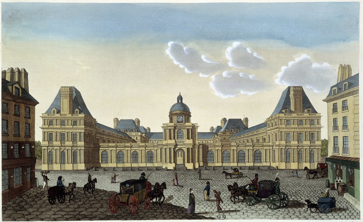 Vista del Palais du Luxembourg, circa 1820 - en "Vues de Paris" de Henri Courvoisier Voisin