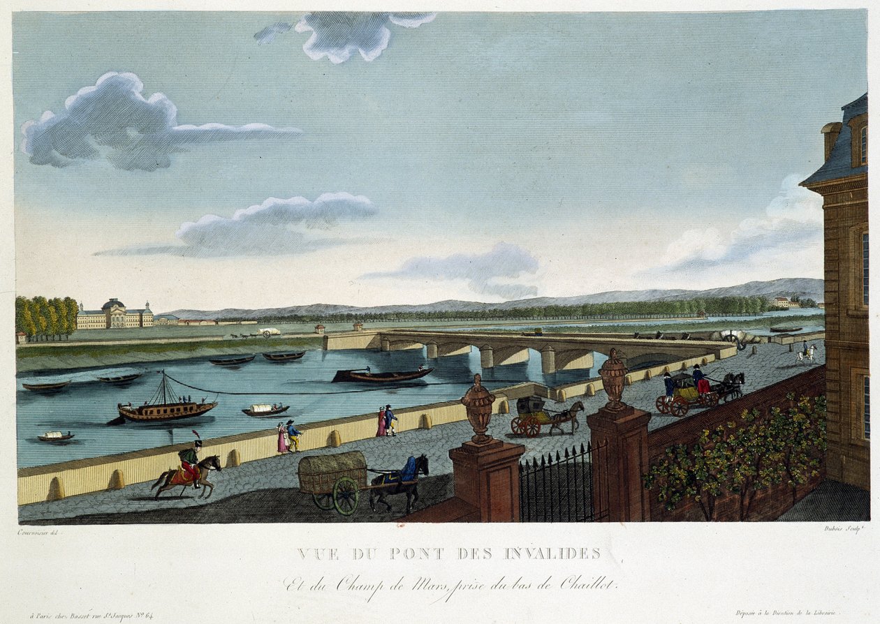Vista del puente de los Inválidos - en “Vues de Paris” por Courvoisier de Henri Courvoisier Voisin