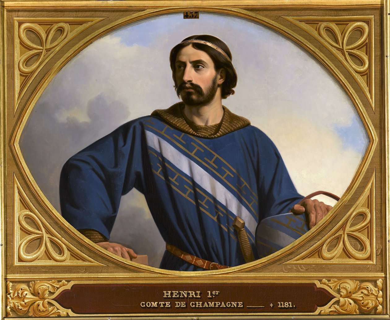 Conde Enrique I de Champaña 1127-1181, llamado el Liberal, 1844 de Henri Decaisne