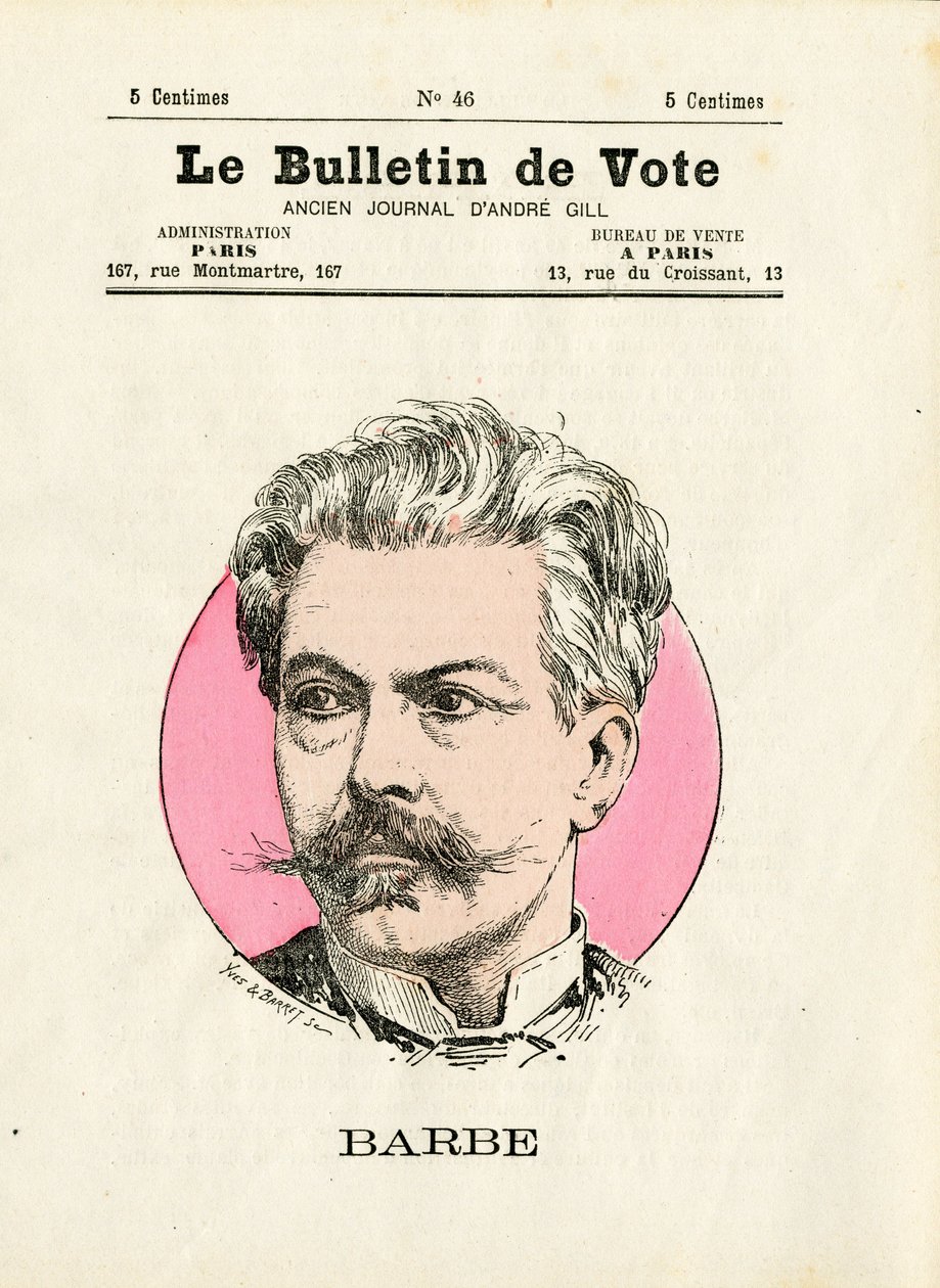 Boleta 2da serie, Satírico en Colores: Barba - Ilustración de Henri Demare de Henri Demare