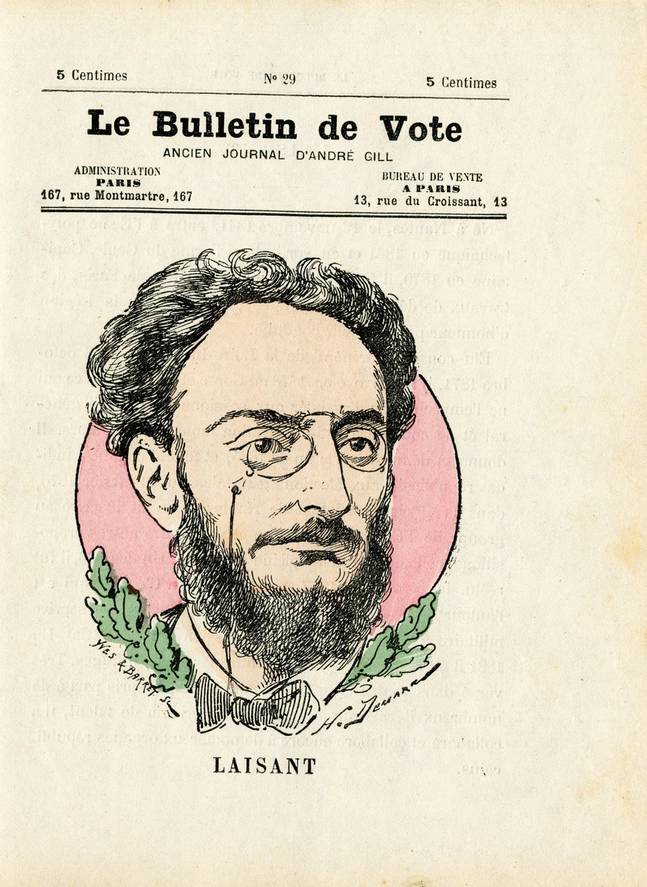 Boleta 2ª serie, Satírico en colores: Leaving Ange - Ilustración de Henri Demare (1846-1888) de Henri Demare