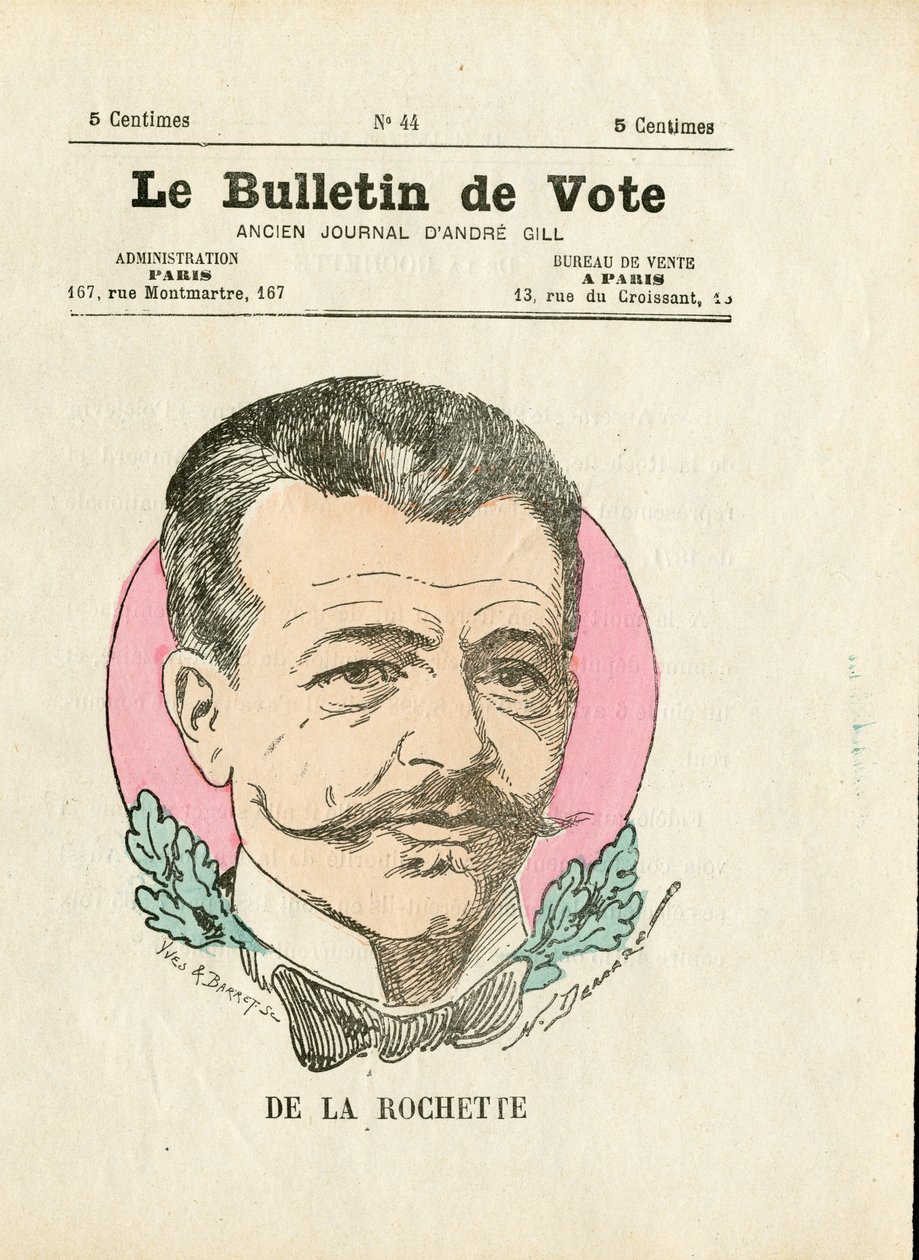 Ballot 2ª serie, Satírico en Colores: De la Rochette - Ilustración de Henri Demare (1846-1888) de Henri Demare