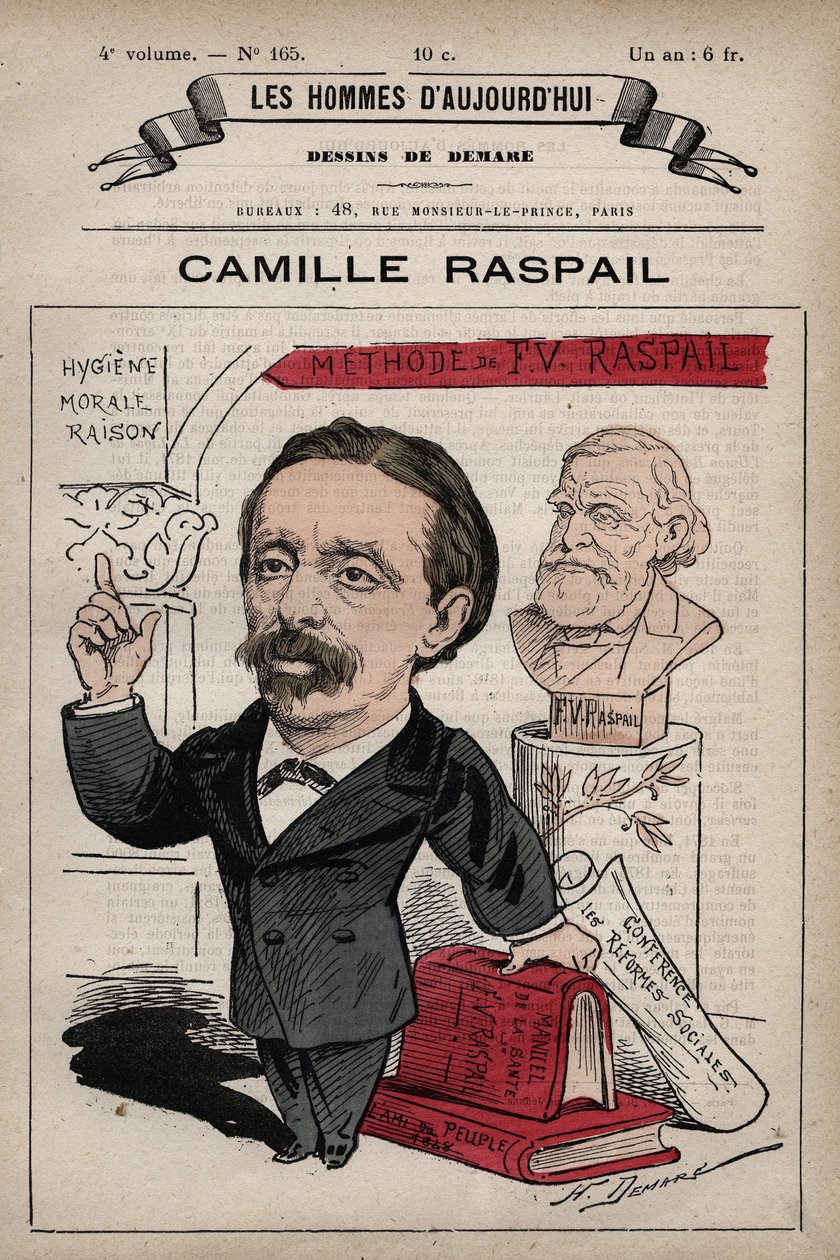 Caricatura de Camille Raspail 1827-1893 político inglés de 