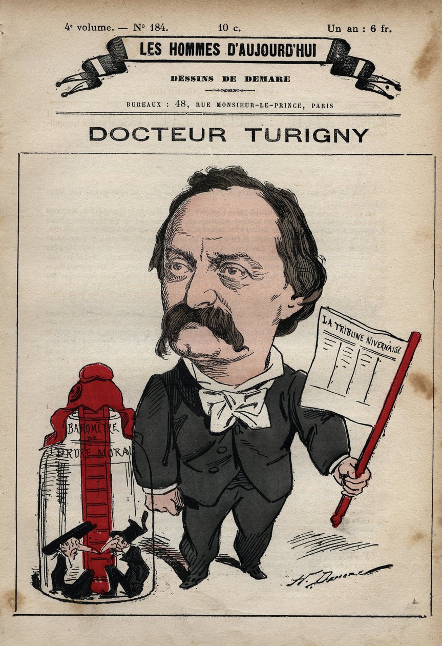 Caricatura de Jean Prosper Turigny 1822-1905 de 