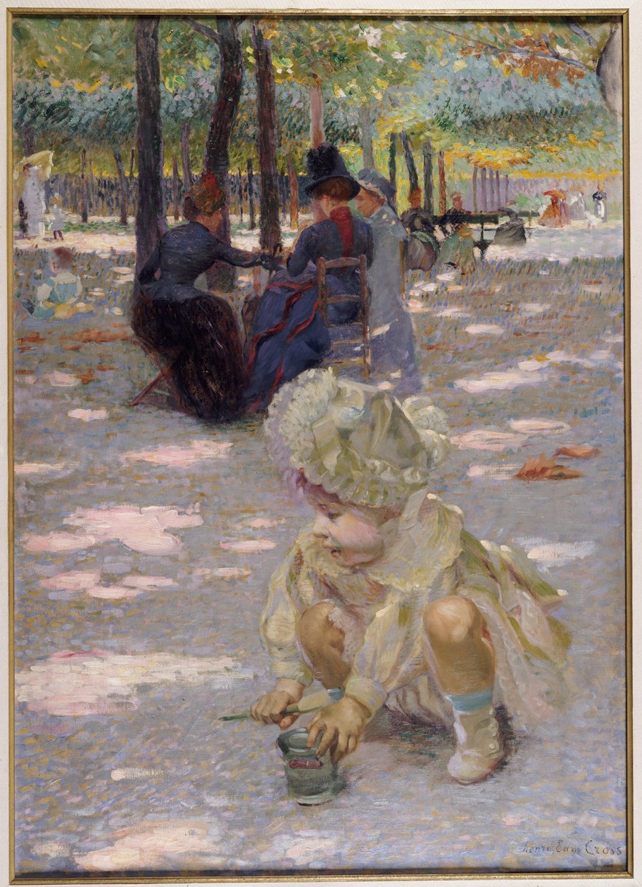 Una tarde de agosto en el Luxemburgo, 1886 de Henri Edmond Cross