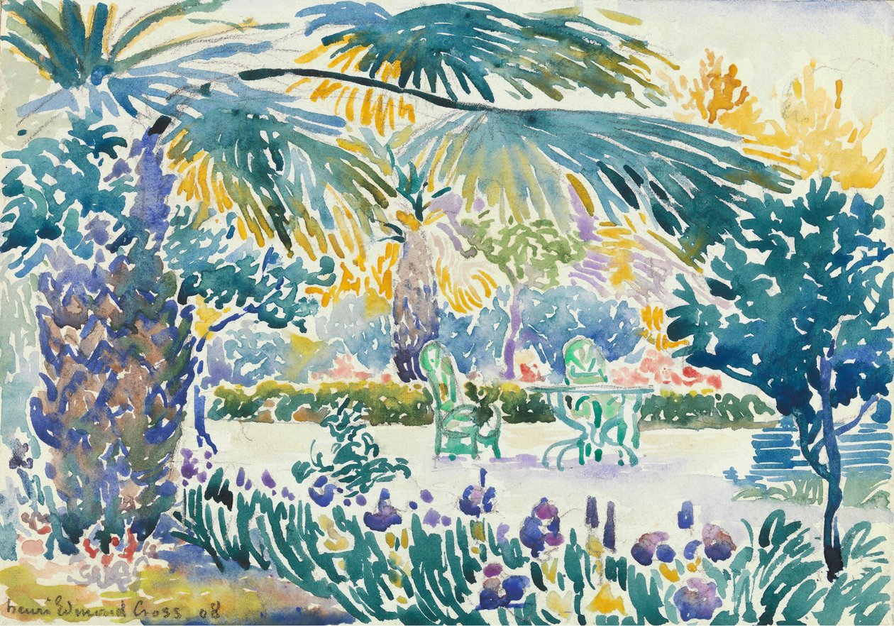 Jardín del pintor en Saint Clair de Henri Edmond Cross
