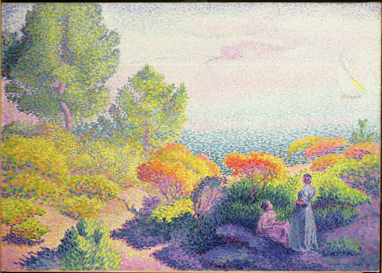 Paisaje con dos mujeres de Henri Edmond Cross
