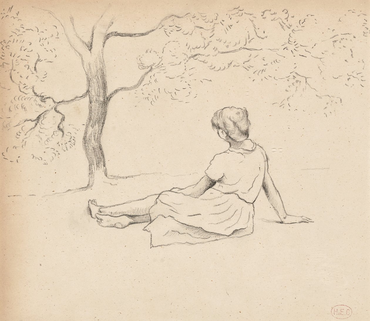 Estudio para "Lavanderas en Provenza", c.1885-89 de Henri Edmond Cross