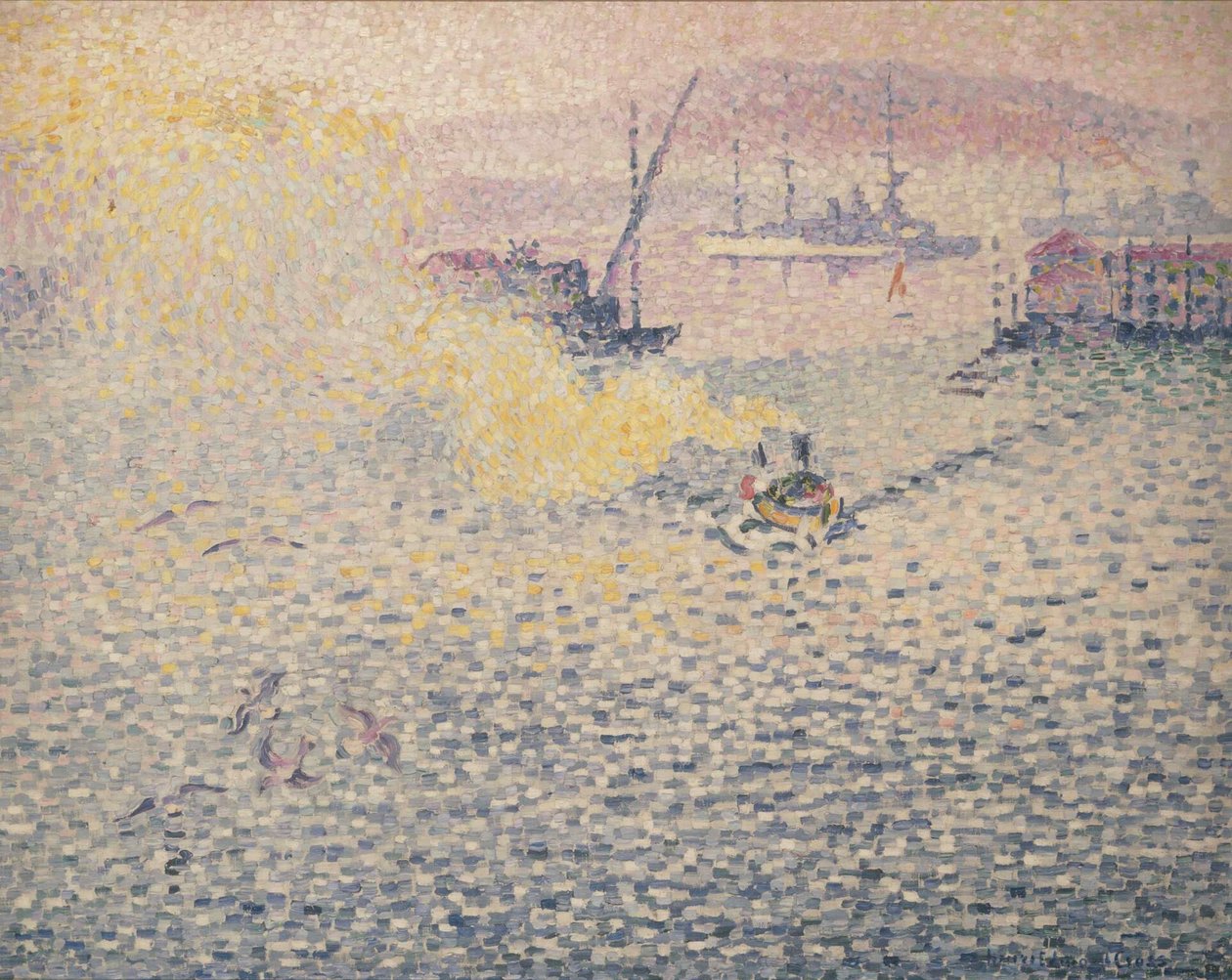 Toulon, mañana de invierno, 1906-1907 de Henri Edmond Cross