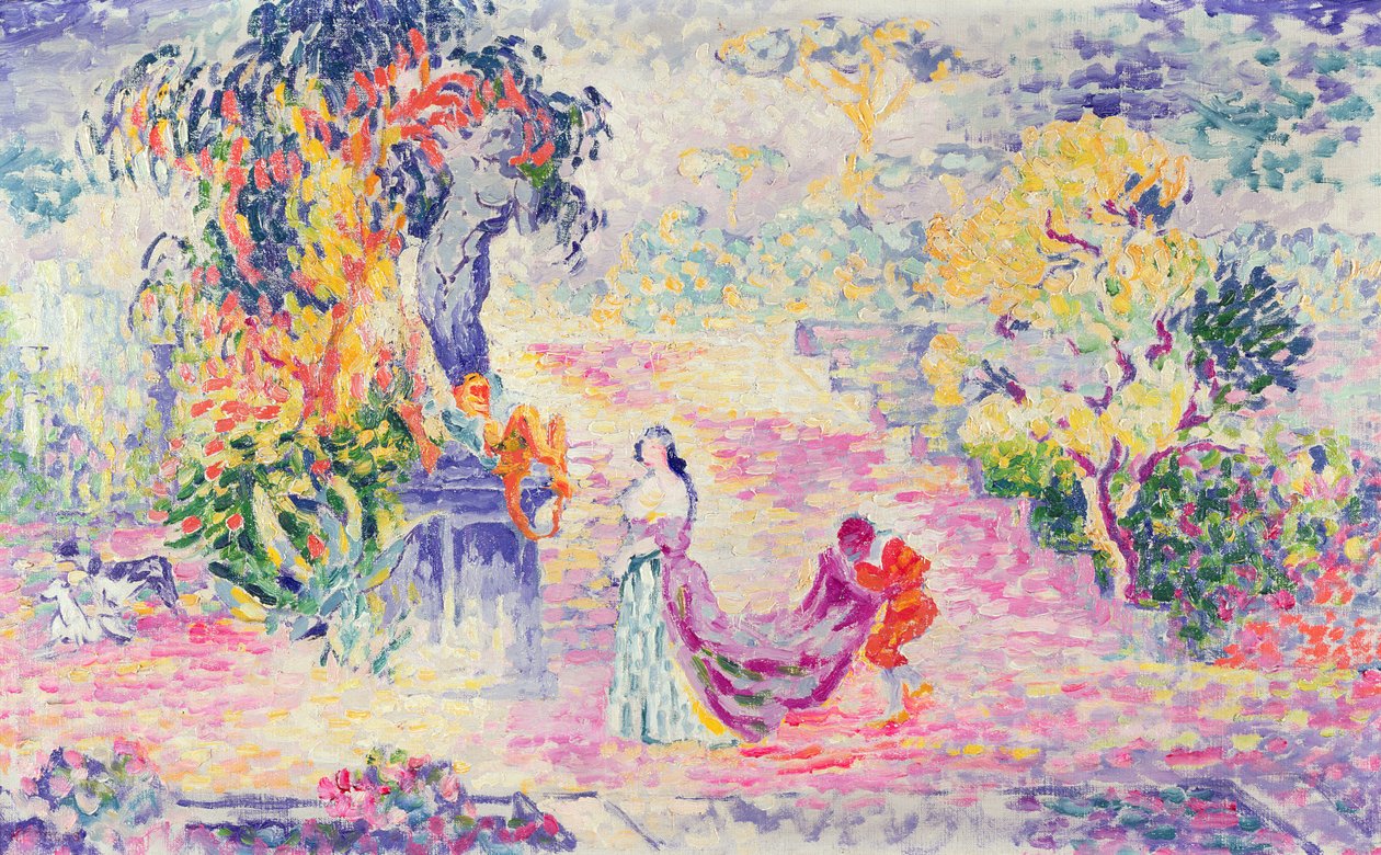 Mujer en el parque, 1909 de Henri Edmond Cross