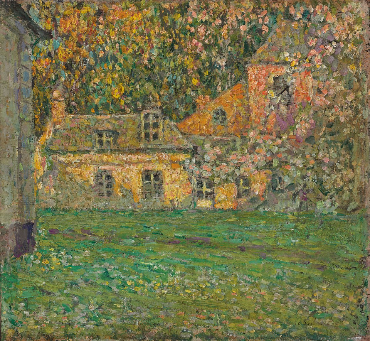 Árboles en Flor de Henri Eugene Augustin Le Sidaner