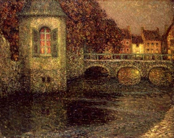 Noche en Normandía de Henri Eugene Augustin Le Sidaner