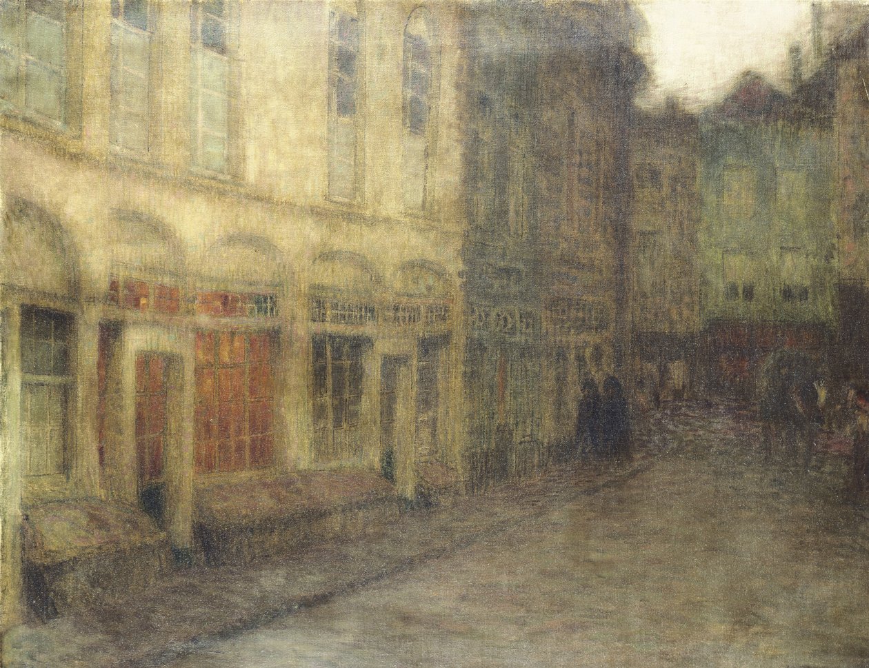 Plaza en Ypres, al anochecer, c.1898 de Henri Eugene Augustin Le Sidaner