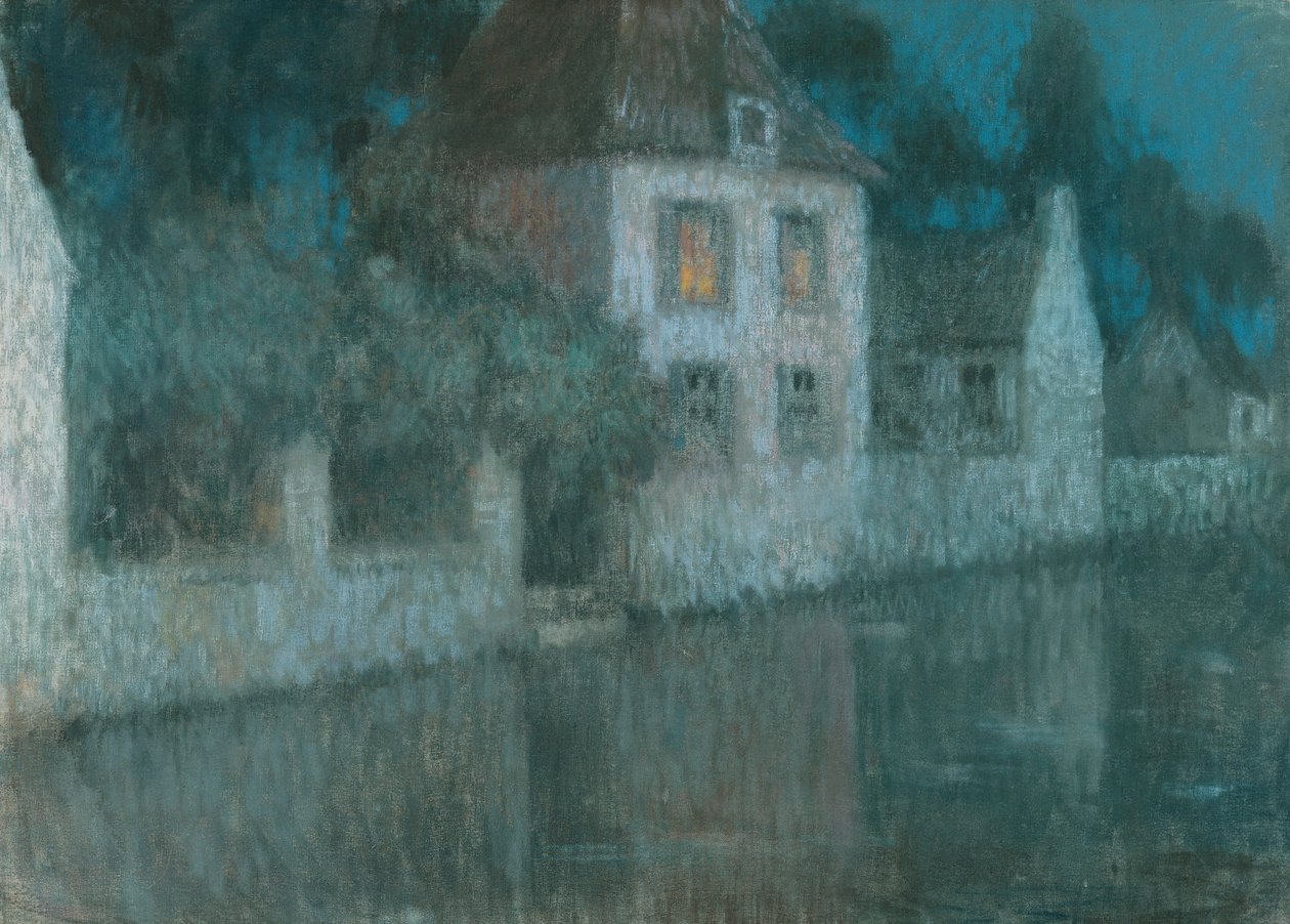 El Canal a Nemours de Henri Eugene Augustin Le Sidaner