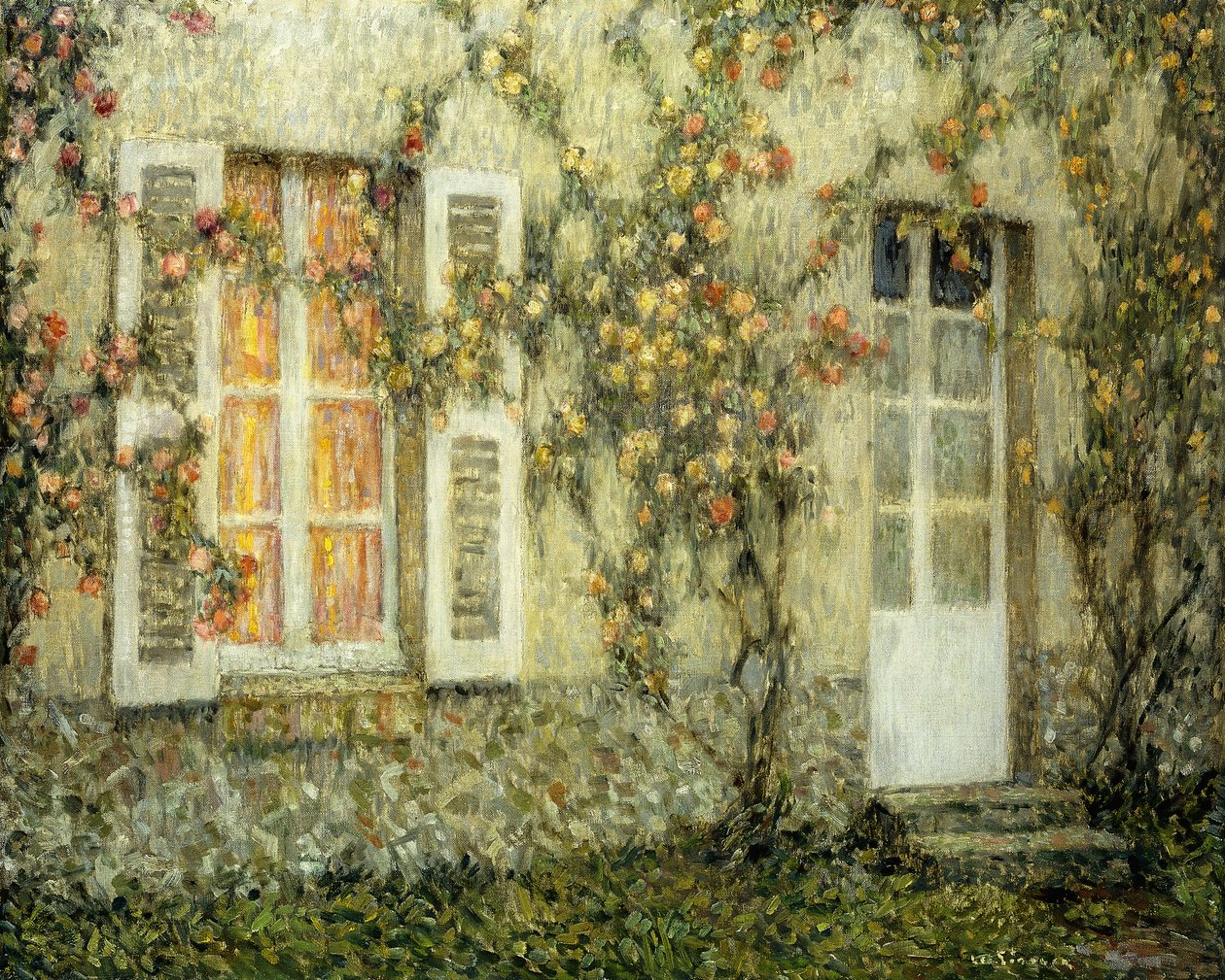 La casa de las rosas de Henri Eugene Augustin Le Sidaner